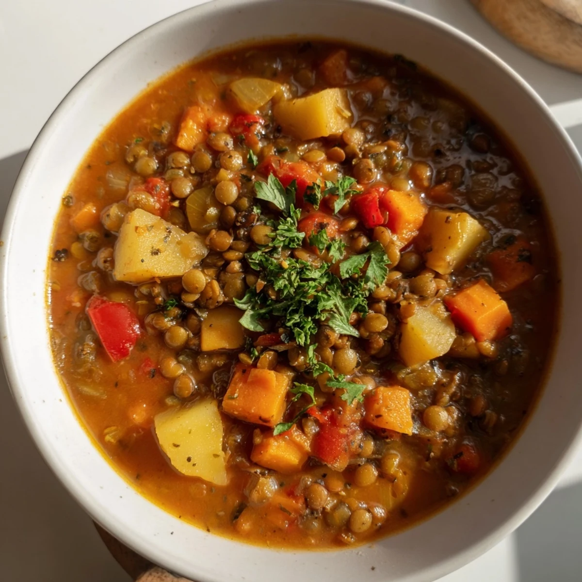 Herzhafter One-Pot Linseneintopf