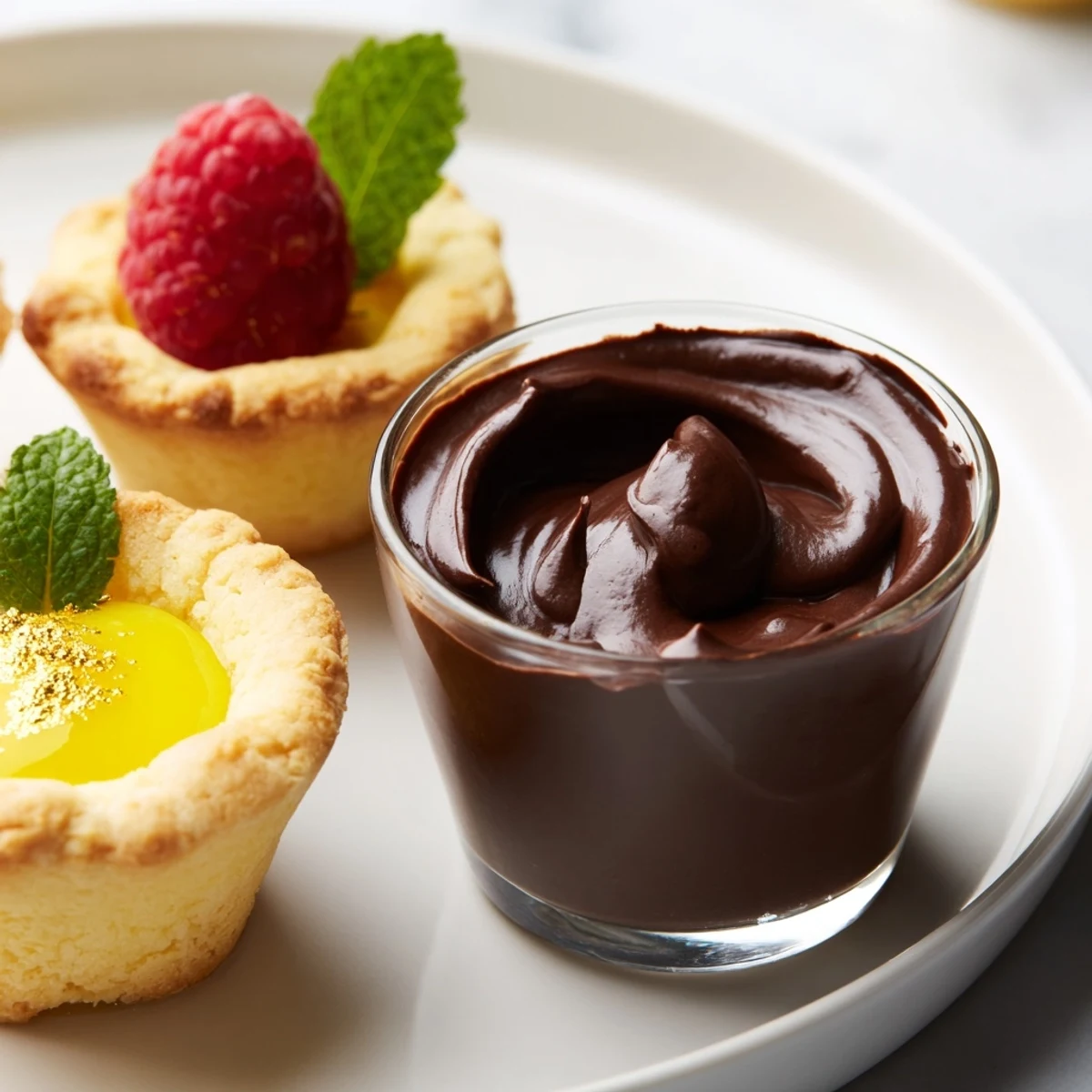 Golden-dusted Assiette de Desserts Starry Delight features miniature sweets with textures you can almost feel.