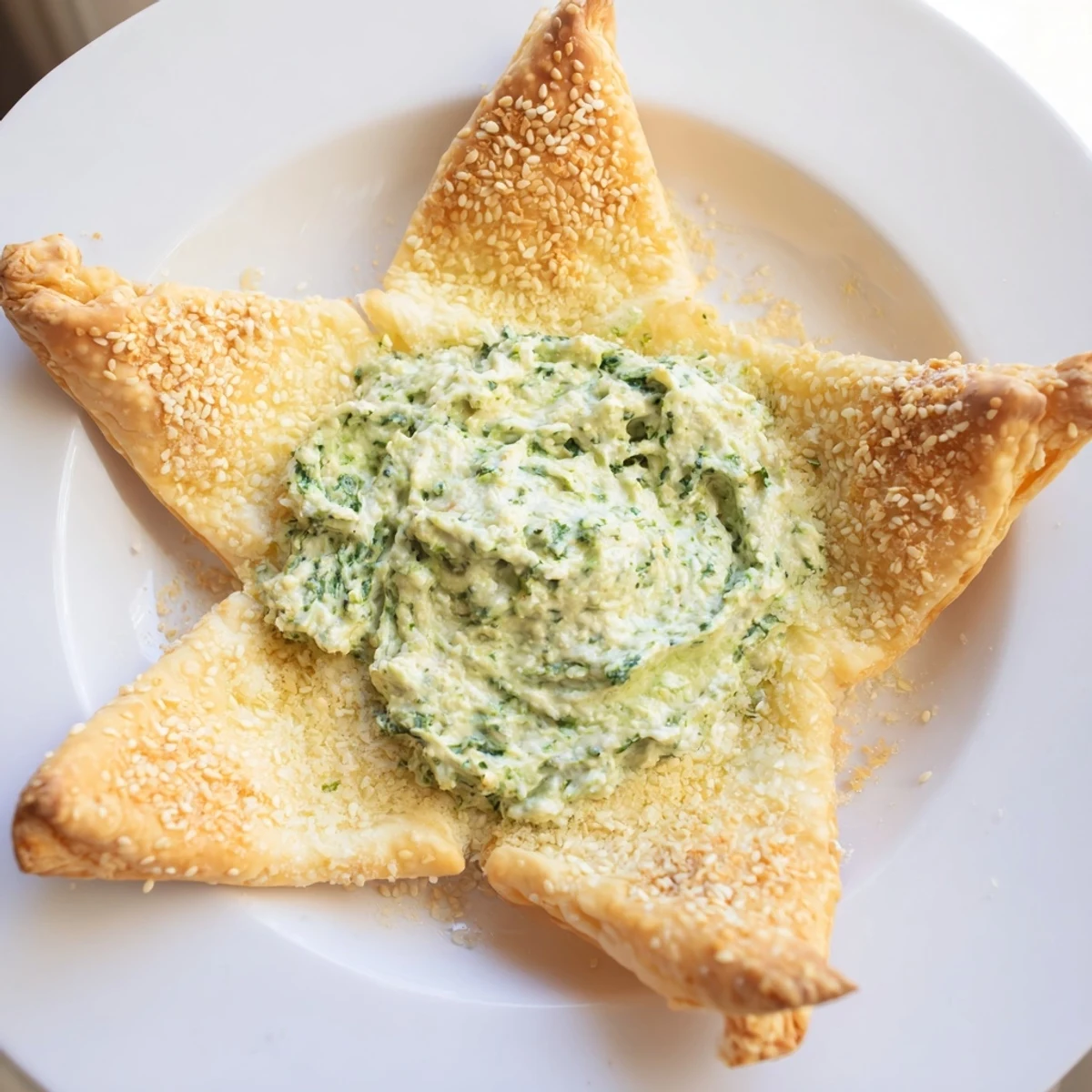 Sternförmiger Pesto Dip