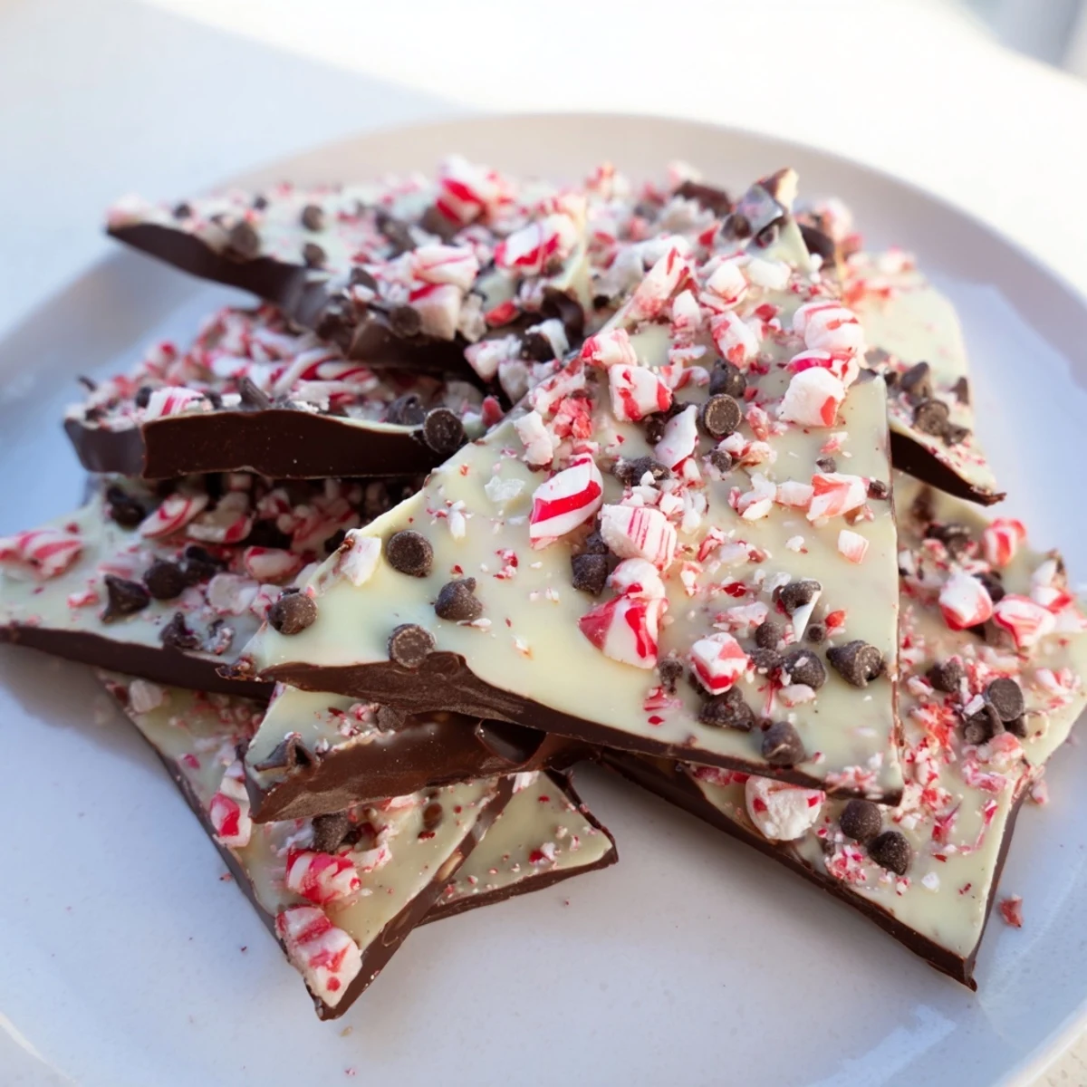 These shareable Peppermint Bark Shards offer a delightful crunch, perfect for festive dessert sharing.