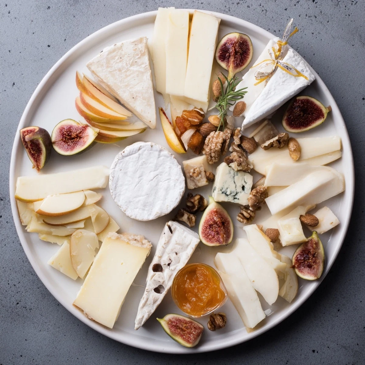 A beautifully arranged Twelve Days of Cheese Board, featuring an array of cheeses and pairings.