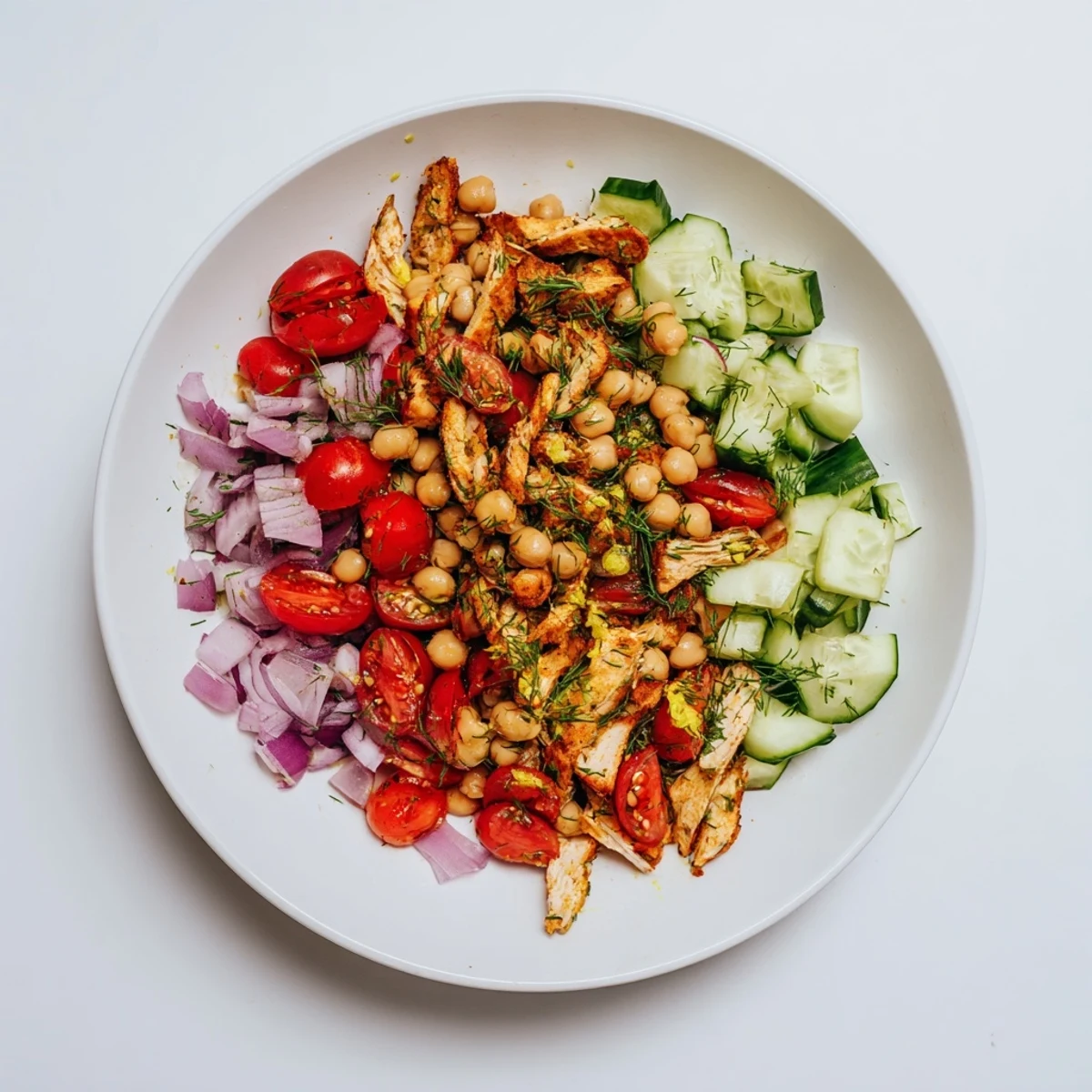 Dichter Bohnensalat mit Zitronenhuhn