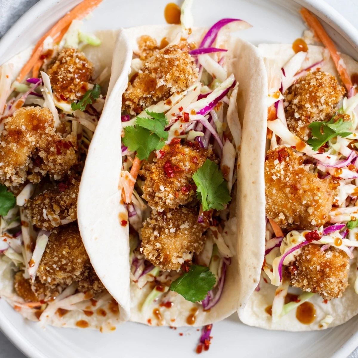 **Recipe:** Hot Honey Chicken Tacos