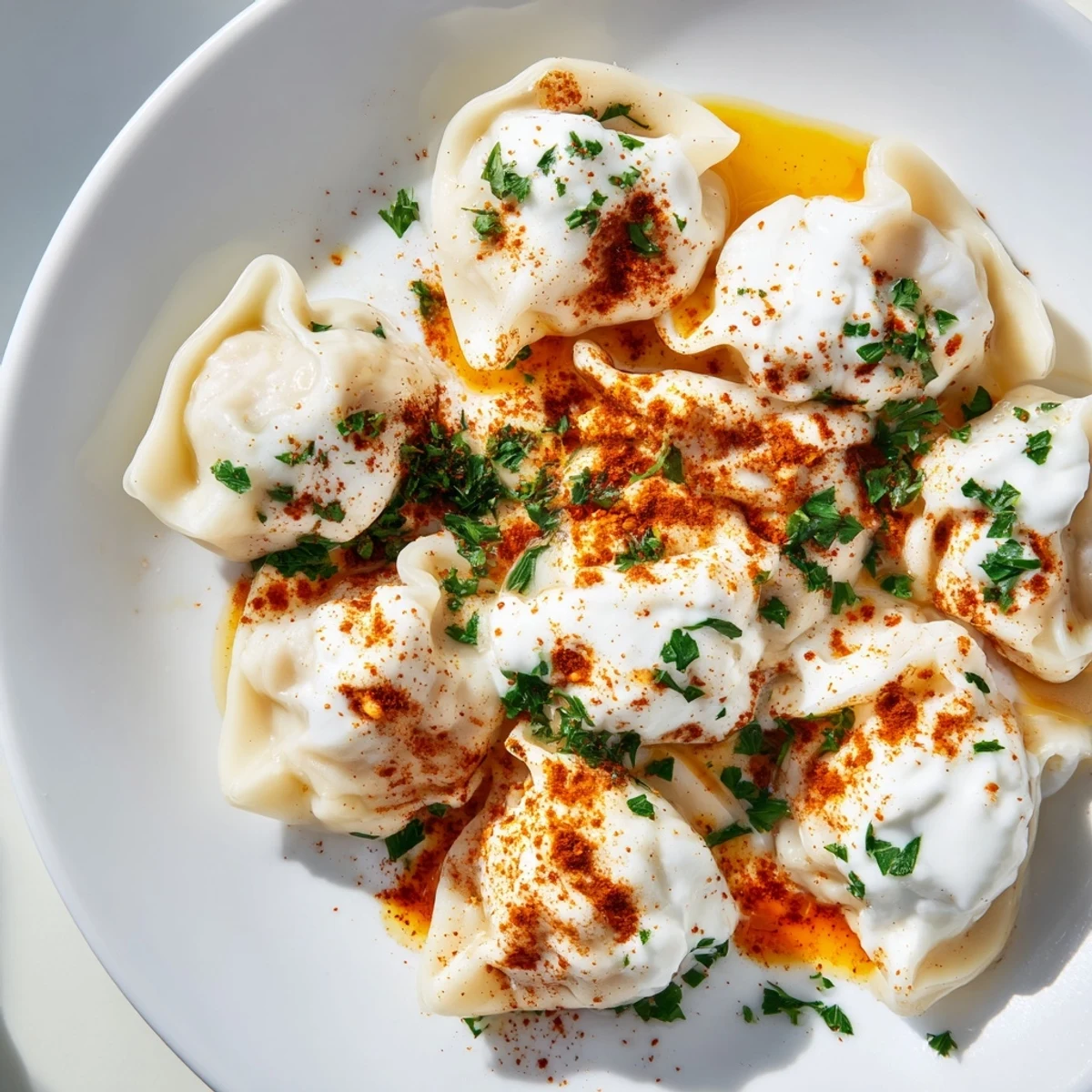 Türkische Käse Manti