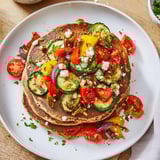 Herzhafte Buchweizen Pfannkuchen Gemüse