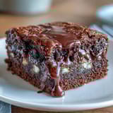 Reiche, fudgy Brownies mit einer sauren Note von Sauerteig, tiefem Espresso-Geschmack und drei Schokoladensorten für ultimative Genussmomente.