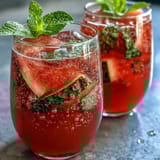 Wassermelone Minze Zitronengetränk
