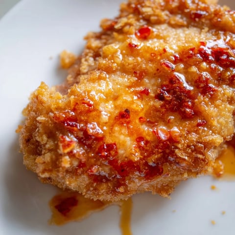 Golden-brown hot honey crispy chicken thighs, perfectly fried and drizzled with sweet, spicy honey.