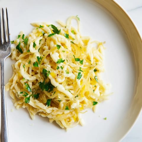 Spaetzle mit karamellisierten Zwiebeln