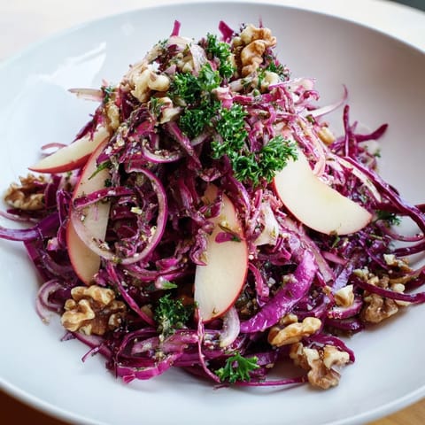 Warmer Rotkohl Apfel Salat #17