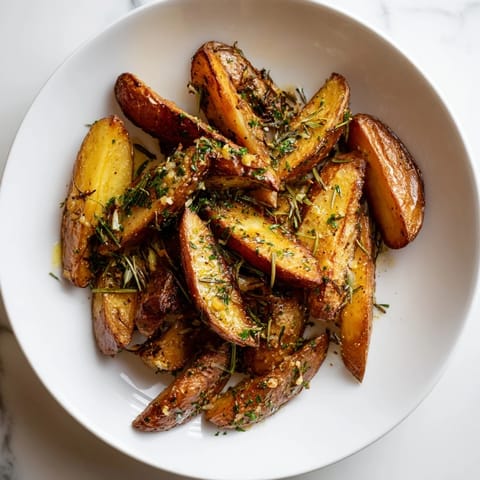 Vegetarische Kräuter Kartoffelspalten