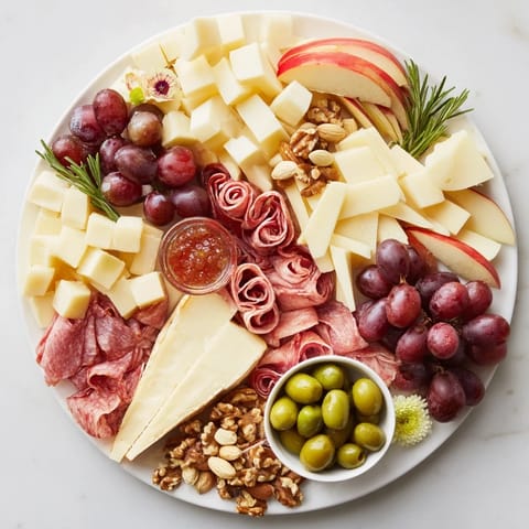 Sternförmige Käse-Charcuterie Platte