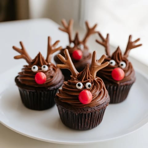 Festliche Schoko Rentier Platte