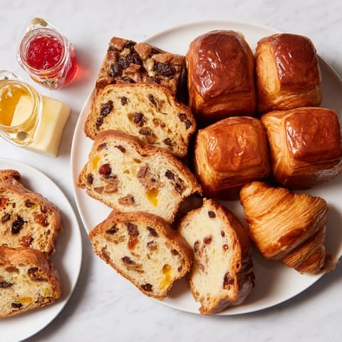 This Christmas Brunch Gift Box 2025 image shows an assortment of brunch delicacies artfully arranged.