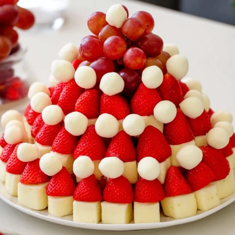 Santa Hut mit Früchten