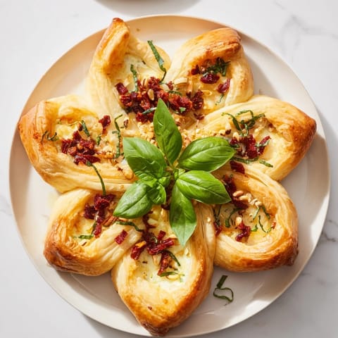 Poinsettia Blätterteig Appetizer