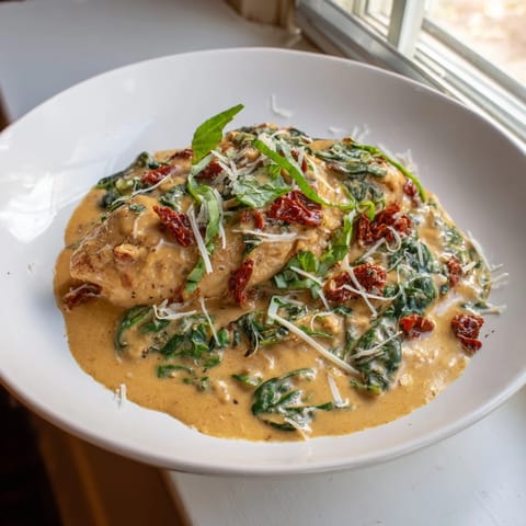 Sahniges Sonnengetrocknetes Huhn