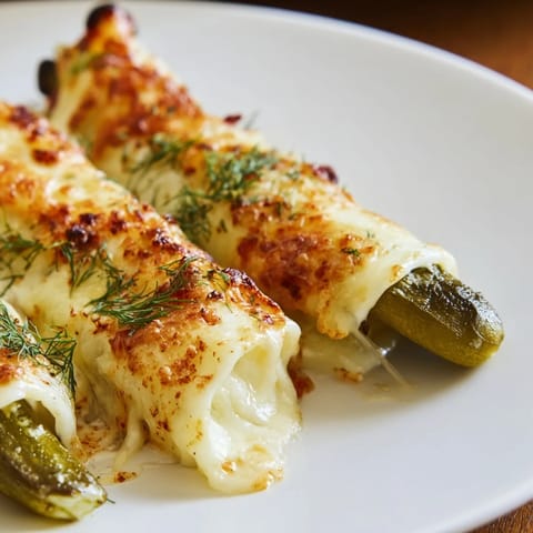 Melted cheese pickle rolls, showcasing the cheesy, pickle-filled inside, perfect for a fun appetizer.