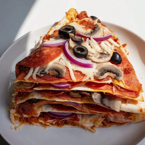 Cheesy Tortilla Pizza Wrap