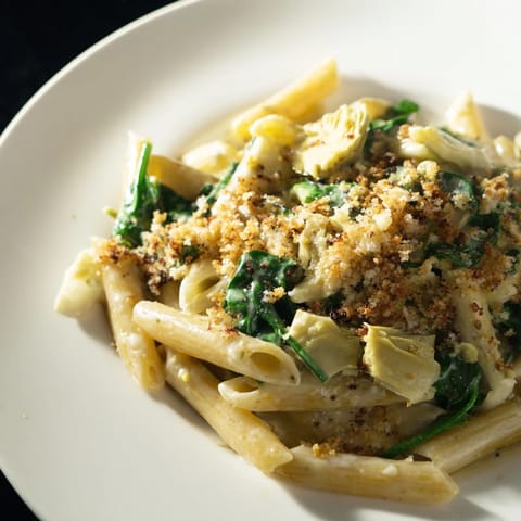 Creamy Artichoke Pasta Bake