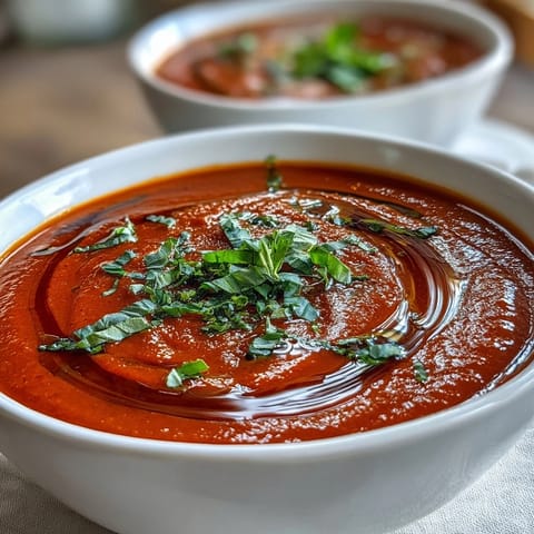 Tomaten-Basilikum Cremesuppe