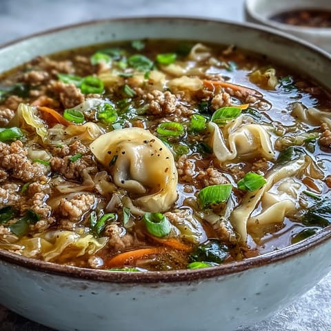 Eintopf Suppe mit grünen Zwiebeln