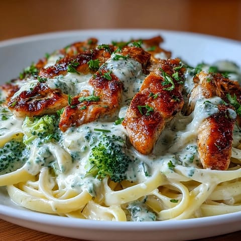 Keto Chicken Alfredo Brokkoli