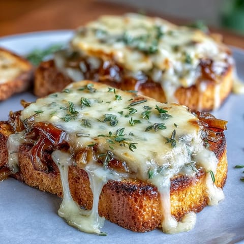 Karamellisierte französische Zwiebelsuppe