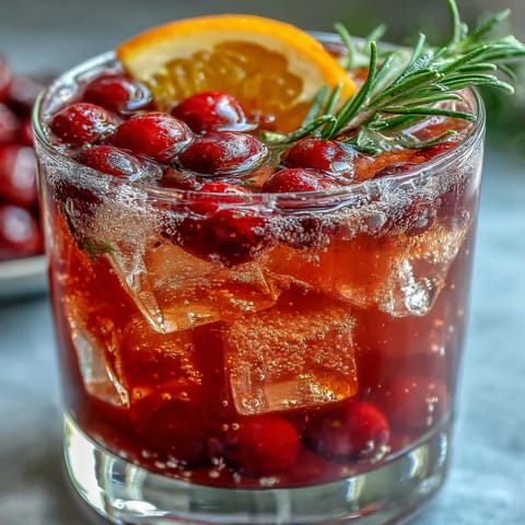 Orange Cranberry Sparkler Rosemary