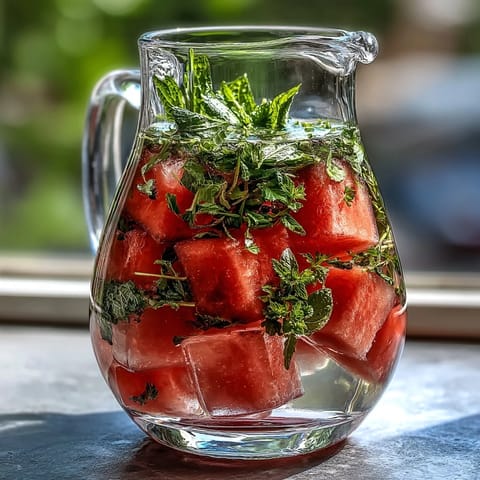 Wassermelone Minze Getränk