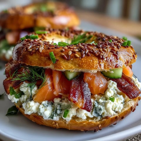 Cottage Cheese Bagels Lachs