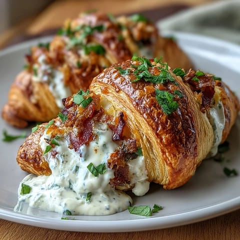 Ham Swiss Croissant Bake