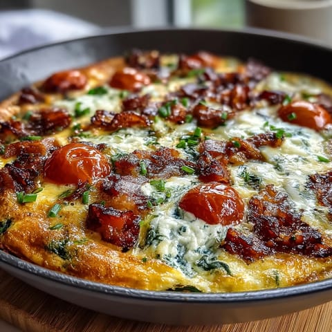 One-Pan Schinken Käse Frittata