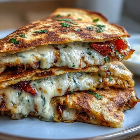 Mini Quesadilla Dreiecke Salsa