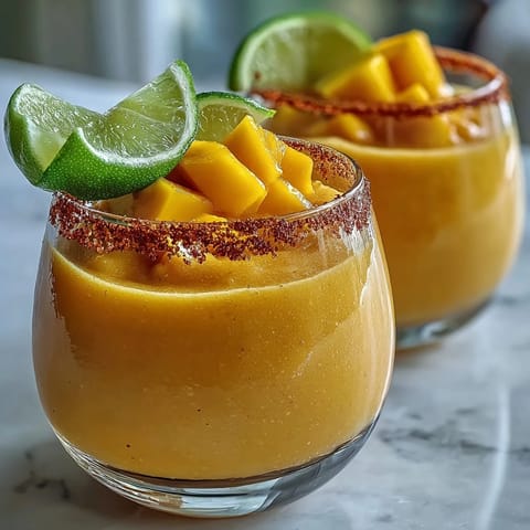 Frozen Mango Margarita Mocktail