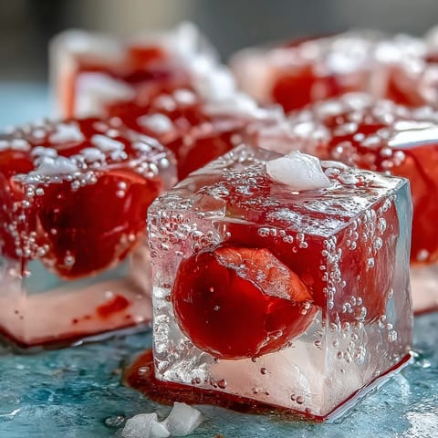 Zartes Gelee mit Lychee-Geschmack, serviert in kühlem Yuzu-Sprudelwasser, leicht und süß.