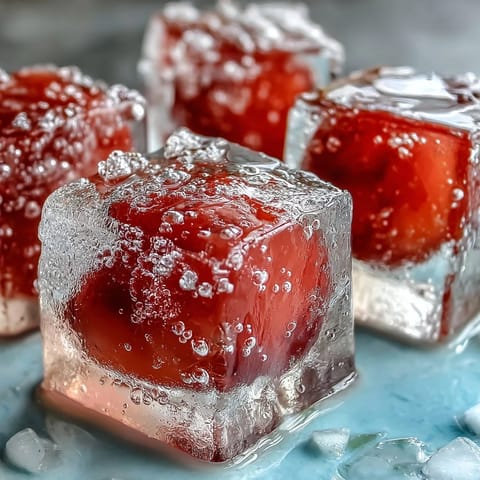 Lychee-Agar-Gelee-Würfel glänzen erfrischend in spritzigem Yuzu-Wasser.