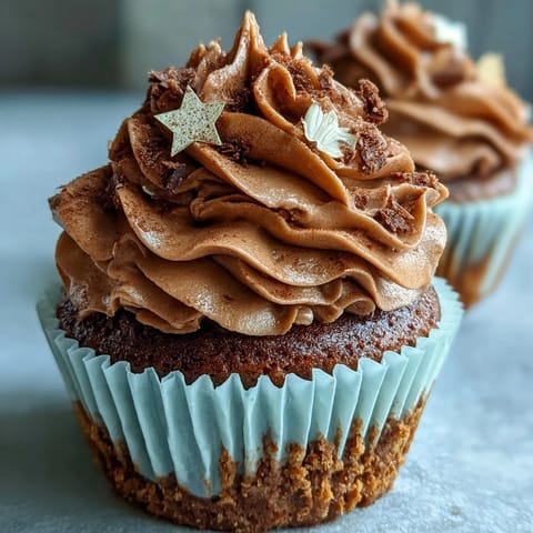 Taurus Geburtstag Cupcakes: zarte Vanille mit erdiger Terracotta-Buttercreme-Optik.