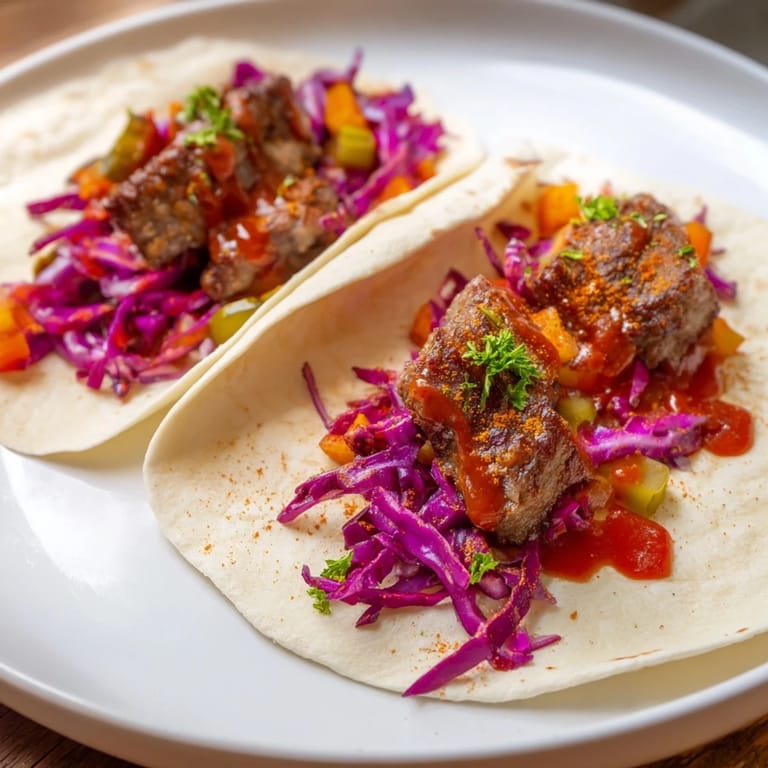 Sharing a platter of delicious Berlin Currywurst Tacos from a German fusion recipe, ready to serve.