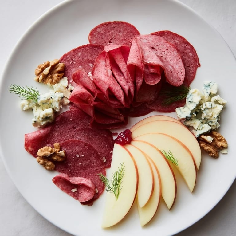 Festive Reindeer Charcuterie Platter: A tempting display of cured meats, cheeses, and seasonal accompaniments.