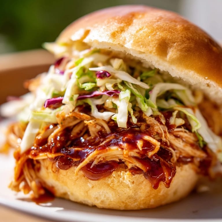 Serviert warm mit frisch gerösteten Mini-Buns und würziger BBQ-Sauce, ideal für Partys.