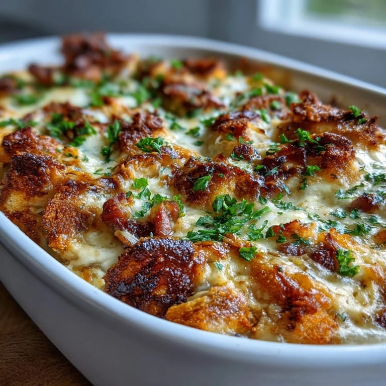 Slice of Keto Chicken Cordon Bleu Casserole served on a plate alongside roasted broccoli.