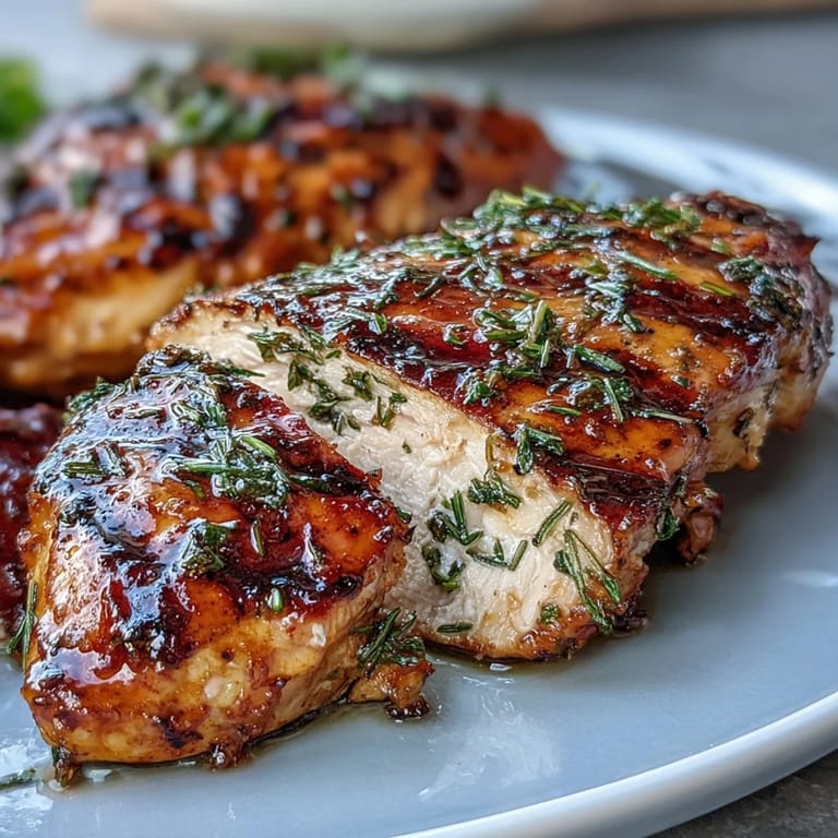 1. Saftiges, mit Kräutern mariniertes Hühnchen vom Grill, serviert mit goldbraun gebratenem Wurzelgemüse für ein herzhaftes, aromatisches Gericht.