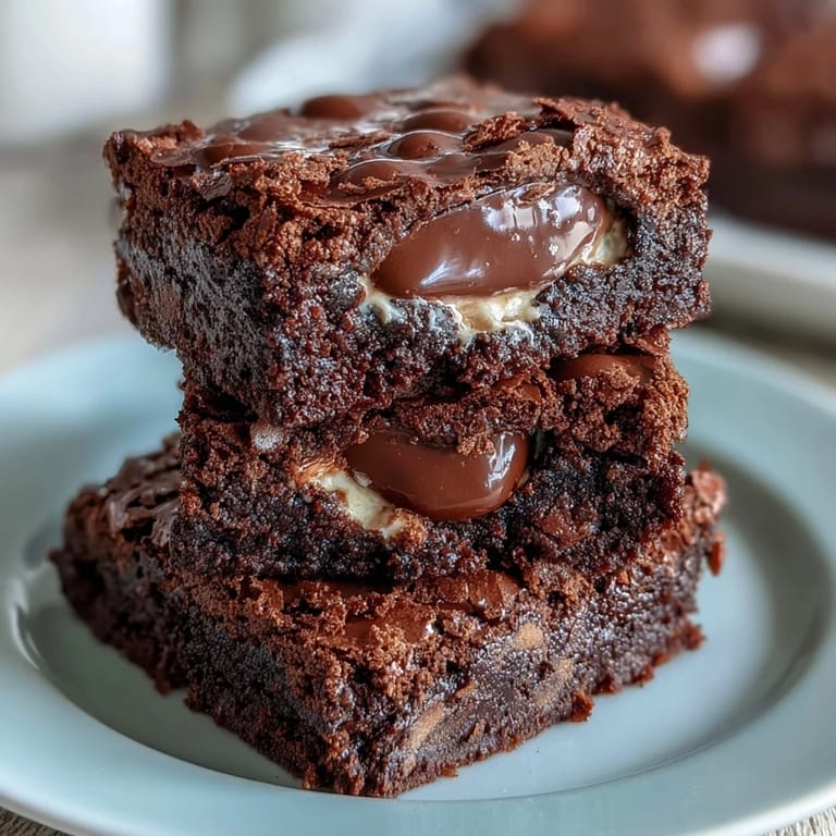 Cadbury-Ei-Schokoladen-Brownies mit knuspriger Kruste – fudgy Brownies mit Cadbury Mini-Eiern und krümeliger Schokoladendecke
