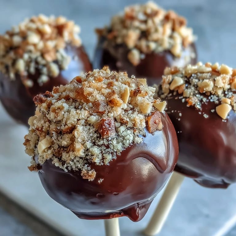 Süße Pot of Gold Cake Pops mit schwarzer Schokoladenhülle und essbarem Goldglitzer.  