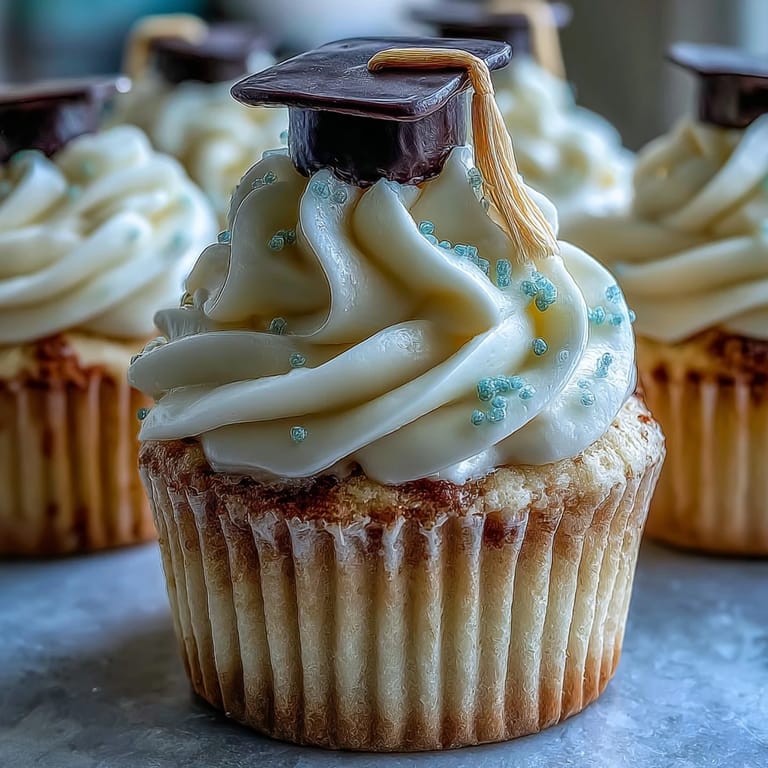 Zarter Vanille-Cupcake mit cremiger Buttercreme und niedlicher Fondant-Abschlusskappe.