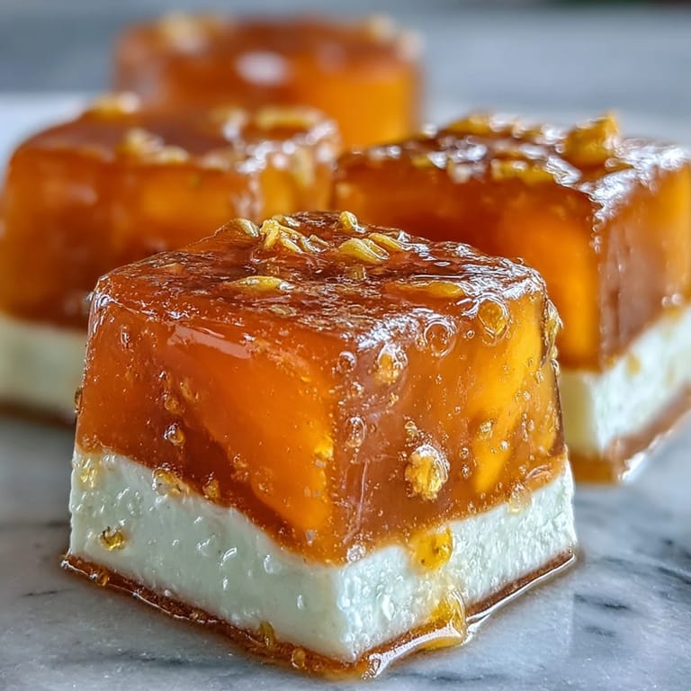 Zarte Mango-Agar-Agar-Geleewürfel mit cremiger Kokosmilch-Schicht, perfekt gekühlt.