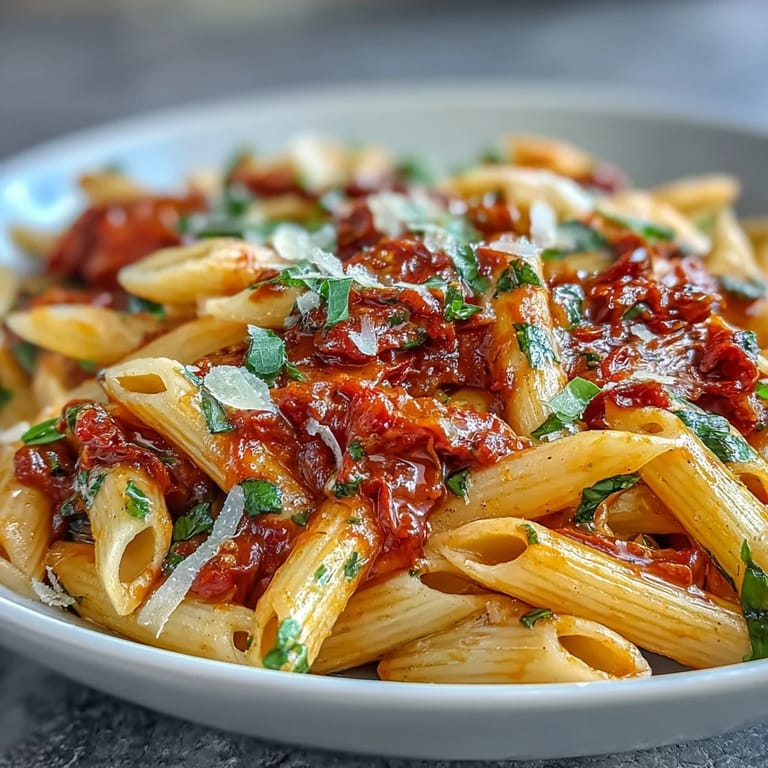 Ein harmlos einfacher One-Pot-Tomaten-Basilikum-Nudelauflauf für gemütliche Abendessen.