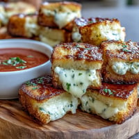 Mini Grilled Cheese Dippers, golden bites perfect with creamy tomato soup.